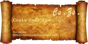 Csala Zsófia névjegykártya