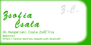 zsofia csala business card